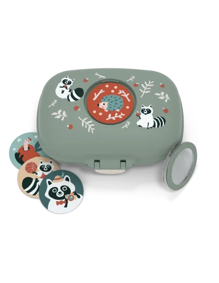 Monbento Gram children's snack box — BPA-free, Green Raccoon — photo 3