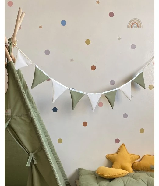 Minitribe khaki green decorative garland - Havana
