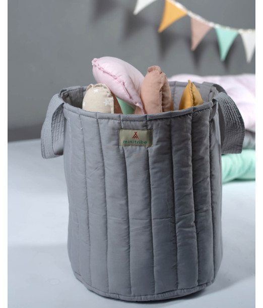 Minitribe Panier à jouets Havana - Gris au Maroc - Baby And Mom