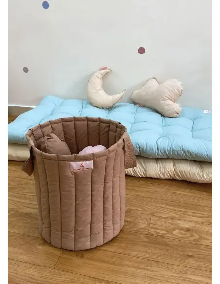 Minitribe Panier à jouets Havana - Camel Déco chambre bébé -