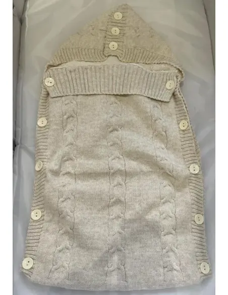 Baby nest in 100% natural wool - Beige