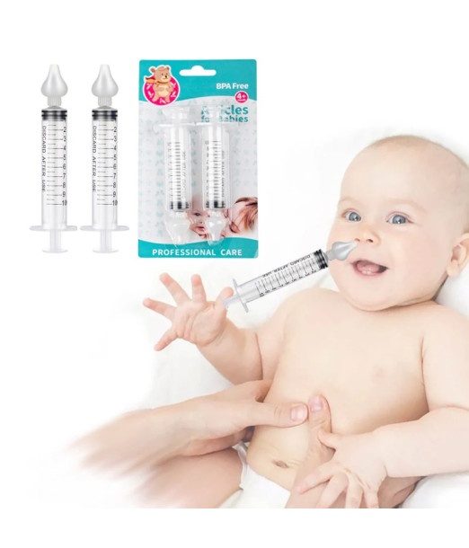 Seringue de Lavage Nasal Lot de 2 - Hygiène Nasale Facile et Efficace 6mois+ au Maroc - Baby And Mom 2