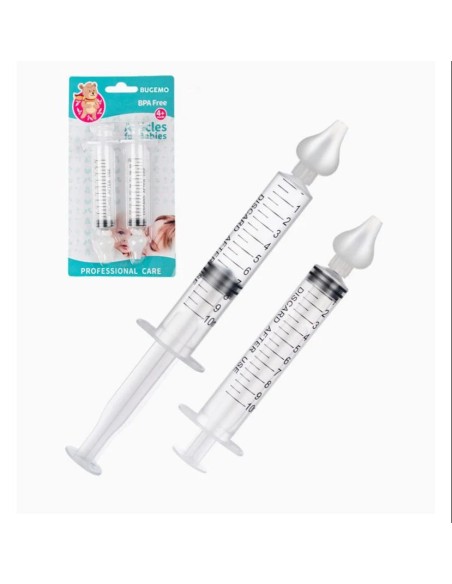 Seringue de Lavage Nasal Lot de 2 - Hygiène Nasale Facile et Efficace dans Mouche bébé chez Baby And Mom Maroc