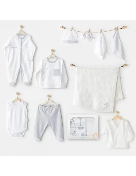 10-piece 100% cotton newborn gift set - Crown