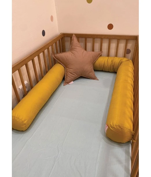 Minitribe Mustard Yellow baby bolster 2