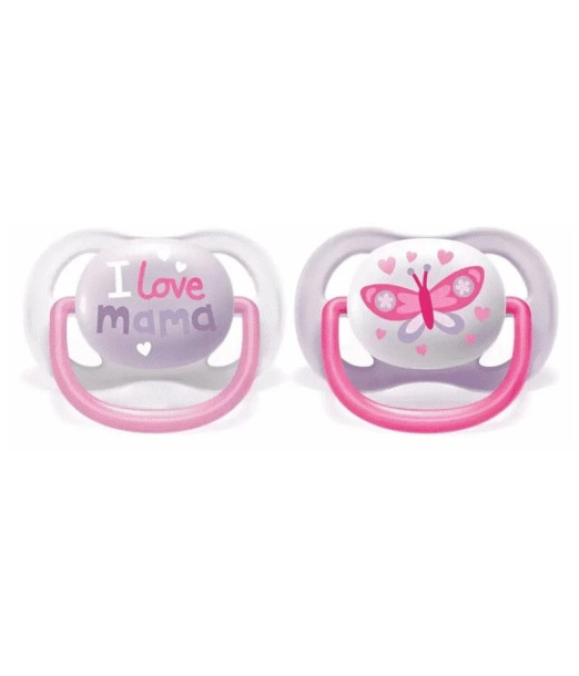 Sucette Avent Natural Ultra Air Happy 0-6mois Rose - Avent Maroc 2
