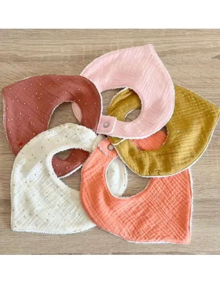 Mini Babounj Bavoirs bandana 100% coton Oeko-tex 0m+ Bavoir -