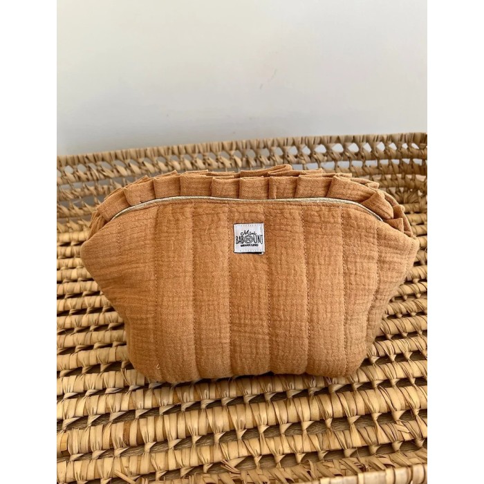 Mini Babounj Trousse de toilette "Double Gaze" 100% Coton - Ocre dans Trousse de toilette chez Baby And Mom Maroc