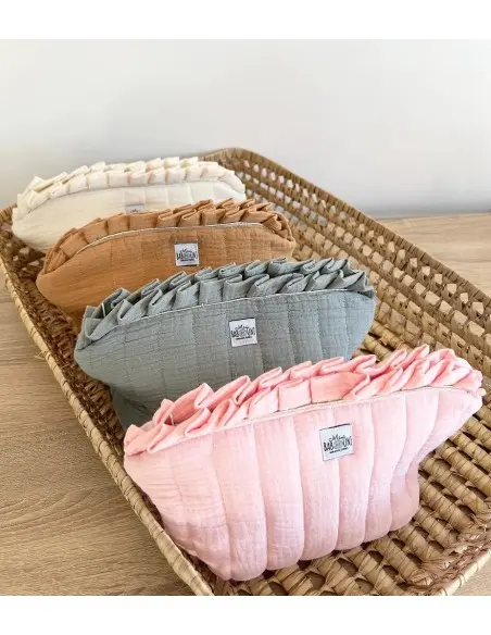 Mini Babounj toiletry bag "Double Gauze" 100% Cotton - Verdigris — photo 2