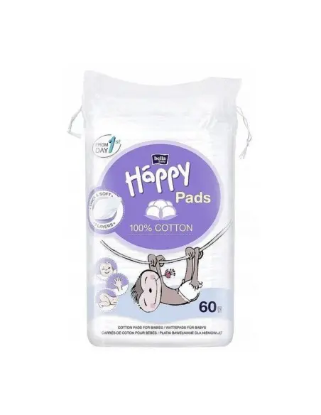 Happy Coton square cotton pads for babies x60