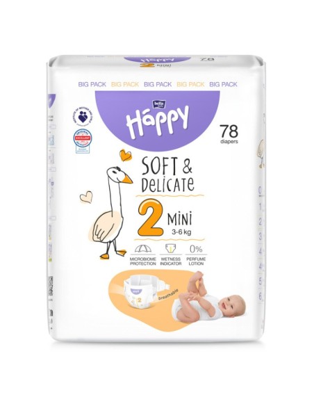Couches Happy Taille 2 (3-6kg) 78 unités dans Univers Bébé chez Baby And Mom Maroc