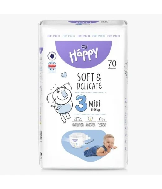 Diapers Happy Size 3 (5-9 kg) 70 units