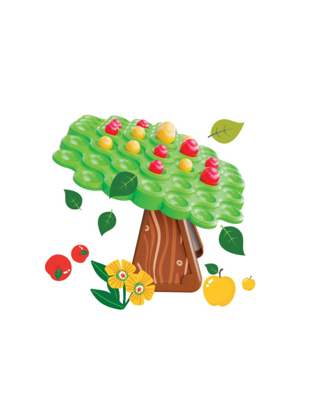 Quercetti Stay Apple! Jeu de l'Arbre Balance, Pommier à