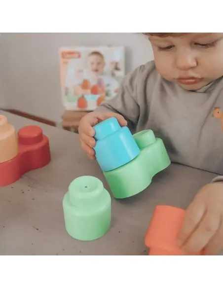 Quercetti Leggo blocks in soft silicone 12 pieces from 6 to 36 months — photo 4