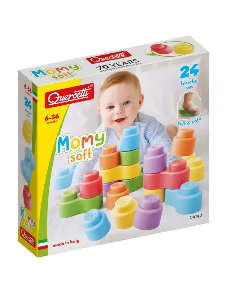 Quercetti Leggo Soft soft silicone blocks 24 pieces from 6 to 36 months