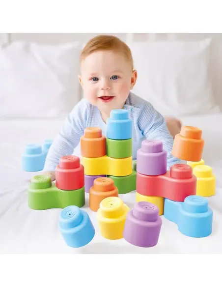 Quercetti Leggo Soft soft silicone blocks 24 pieces from 6 to 36 months — photo 2