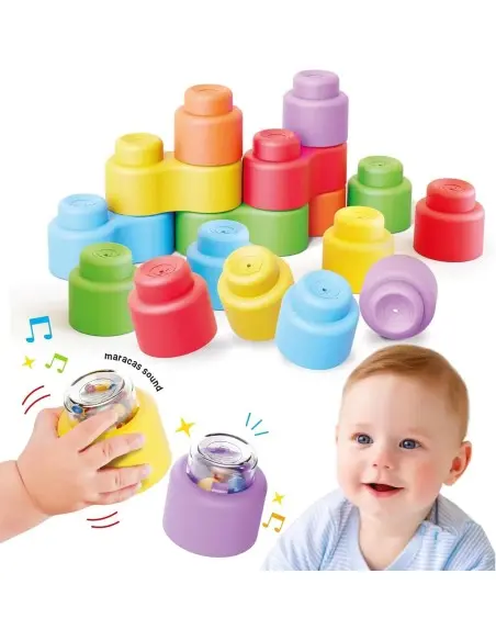 Quercetti Leggo Soft Blocks in soft silicone, 18 musical pieces, from 6 to 36 months — photo 3