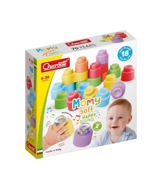 Quercetti Leggo Soft Blocks in soft silicone, 18 musical pieces, from 6 to 36 months