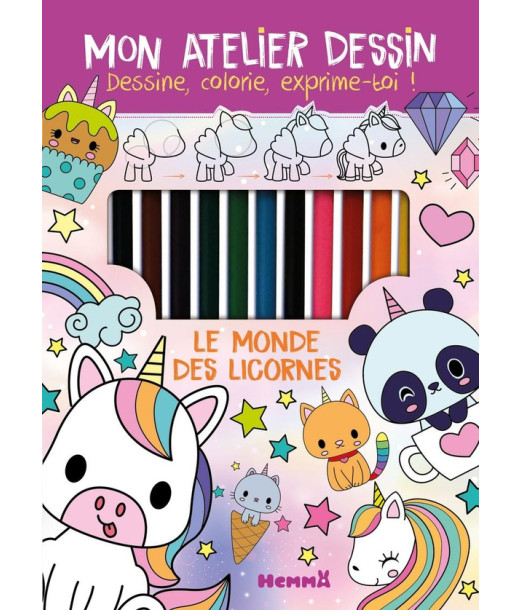 Mon atelier dessin: Le monde des licornes 3ans+ 3 - 5 ans -