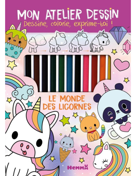 Mon atelier dessin: Le monde des licornes 3ans+ 3 - 5 ans -