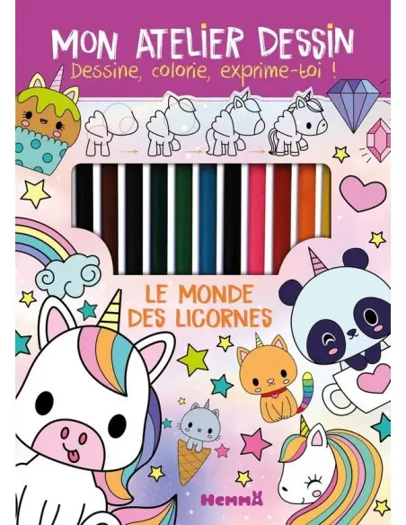 Mon atelier dessin: Le monde des licornes 3ans+ 3 - 5 ans -