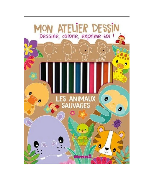 Mon atelier dessin - Les animaux sauvages 3ans+ 3 - 5 ans -