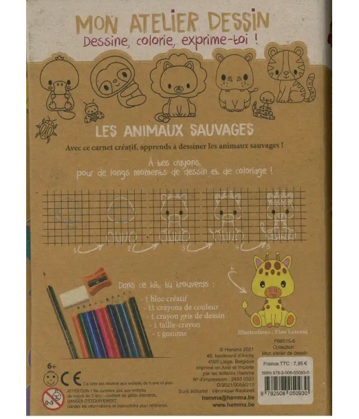 Mon atelier dessin - Les animaux sauvages 3ans+ 3 - 5 ans - 2