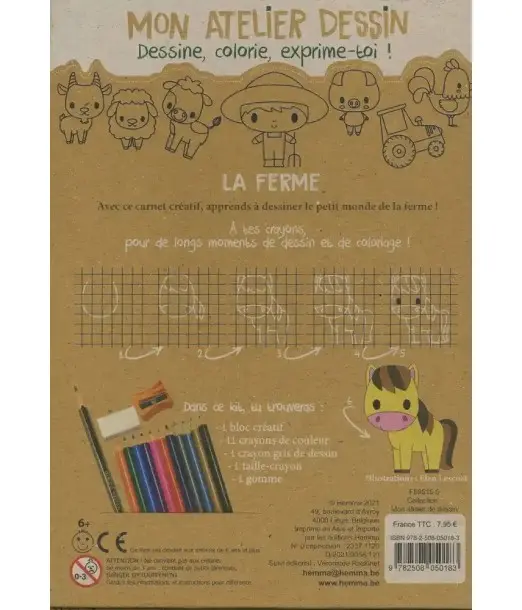 Mon atelier dessin: La ferme 3ans+ 3 - 5 ans - Hemma Maroc 2