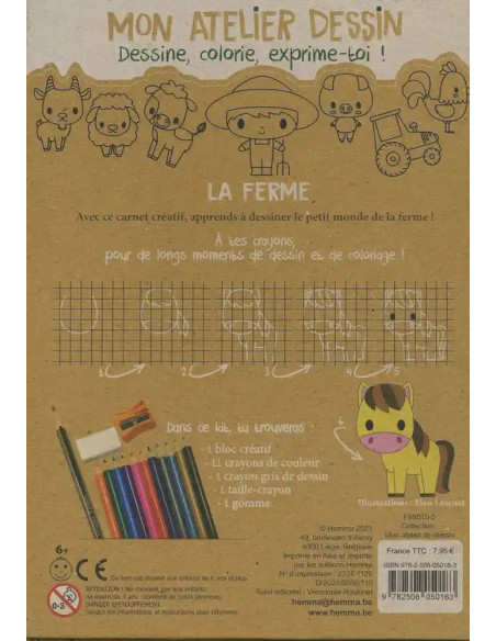 Mon atelier dessin: La ferme 3ans+ 3 - 5 ans - Hemma Maroc