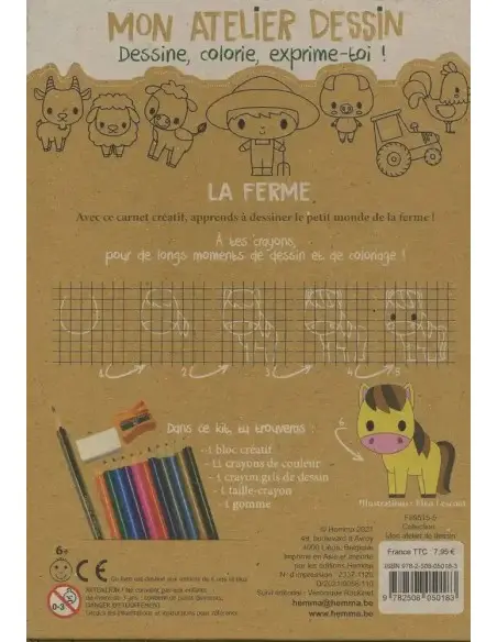 Mon atelier dessin: La ferme 3ans+ 3 - 5 ans - Hemma Maroc