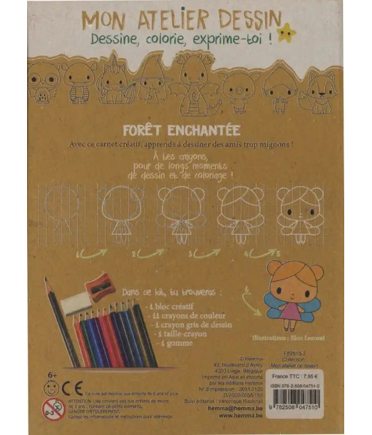 Mon atelier dessin: Forêt enchantée 3ans+ 3 - 5 ans - Hemma 2