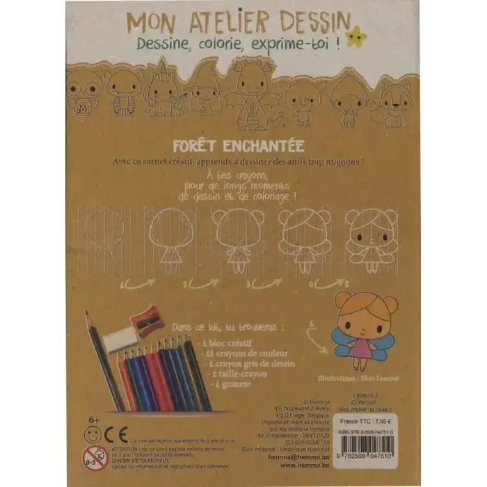 Mon atelier dessin: Forêt enchantée 3ans+ 3 - 5 ans - Hemma