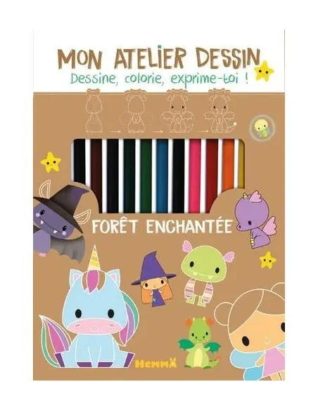 Mon atelier dessin: Forêt enchantée 3ans+ 3 - 5 ans - Hemma