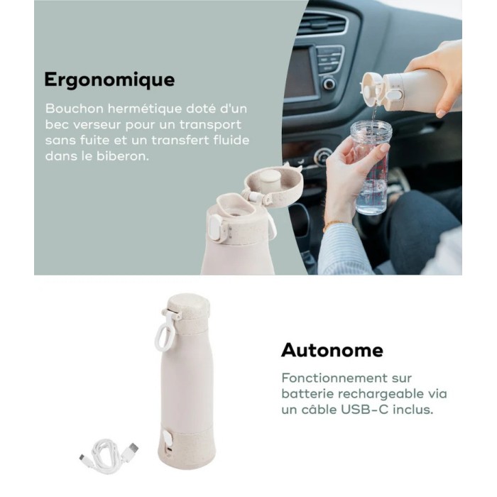 Babymoov Chauffe-biberon nomade rechargeable Moov & Feed