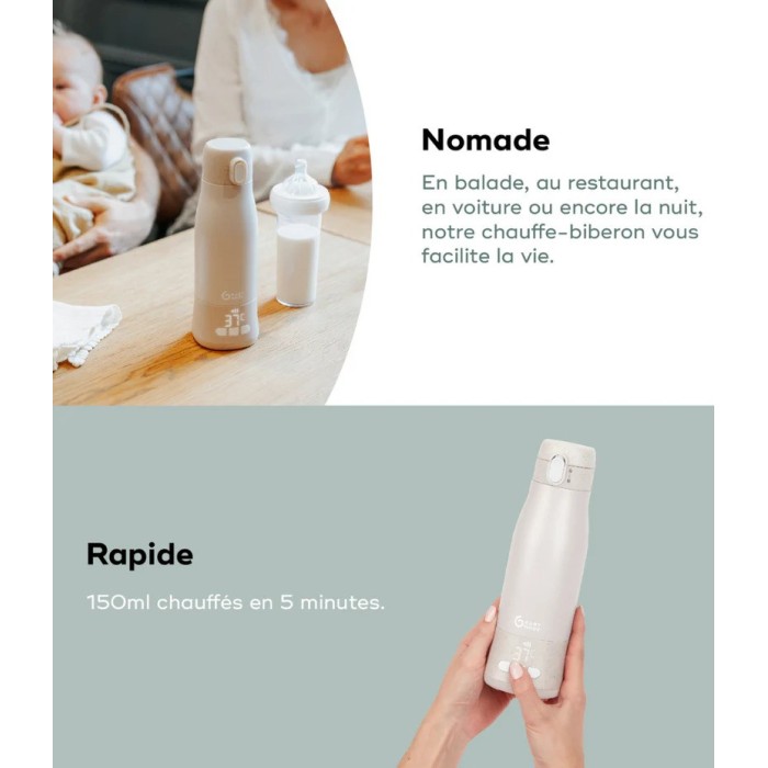Babymoov Chauffe-biberon nomade rechargeable Moov & Feed