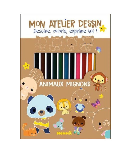 Mon atelier dessin: Animaux mignons 3ans+ 3 - 5 ans - Hemma