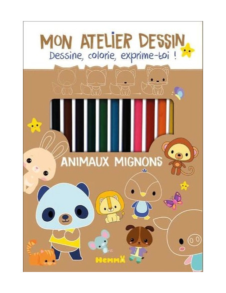Mon atelier dessin: Animaux mignons 3ans+ 3 - 5 ans - Hemma