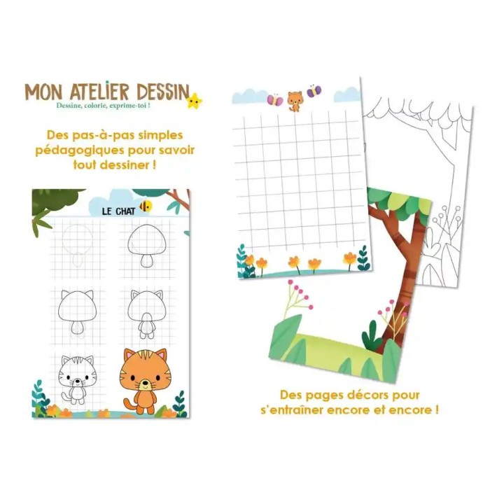 Mon atelier dessin: Animaux mignons 3ans+ 3 - 5 ans - Hemma