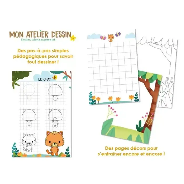 Mon atelier dessin: Animaux mignons 3ans+ 3 - 5 ans - Hemma
