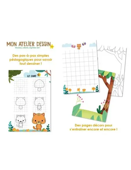 Mon atelier dessin: Animaux mignons 3ans+ 3 - 5 ans - Hemma