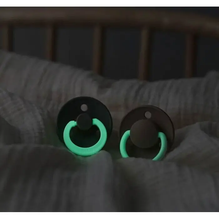 Sucette BIBS Glow Pack De 2 Babyblue / Iron Sucettes - BIBS