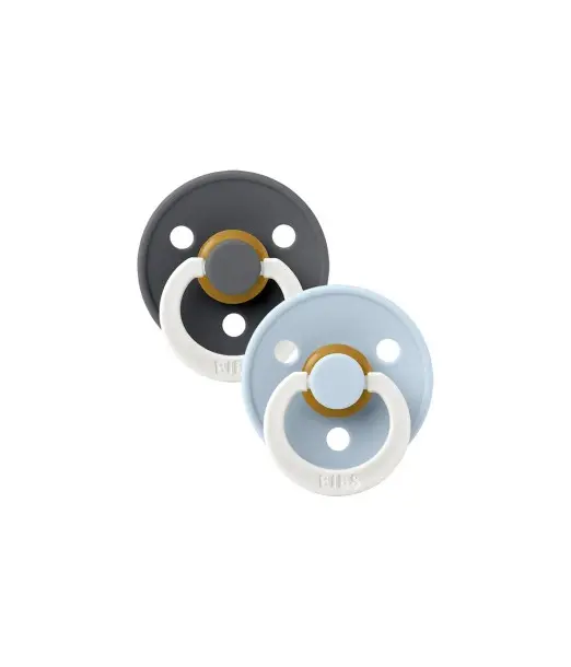 Sucette BIBS Glow Pack De 2 Babyblue / Iron Sucettes - BIBS