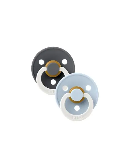 Sucette BIBS Glow Pack De 2 Babyblue / Iron Sucettes - BIBS