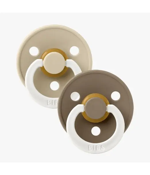 Sucette BIBS Glow Pack De 2 Dark Oak / Vanilla Sucettes - BIBS