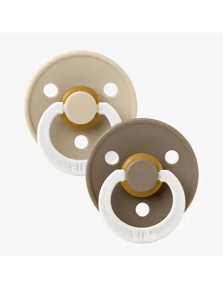 Sucette BIBS Glow Pack De 2 Dark Oak / Vanilla Sucettes - BIBS