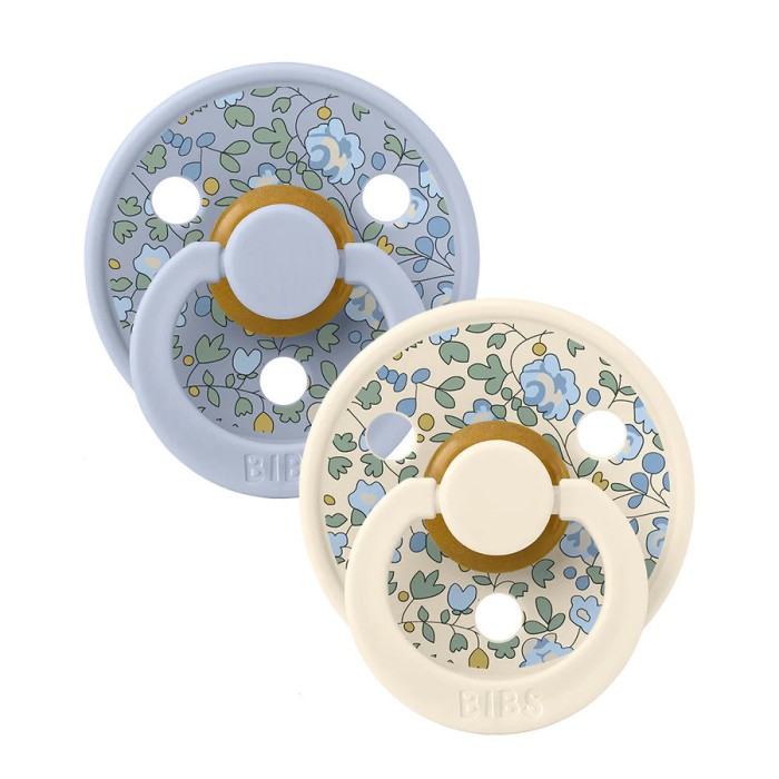 Sucette BIBS x LIBERTY Pack De 2 Eloise Dusty Blue Mix Sucettes