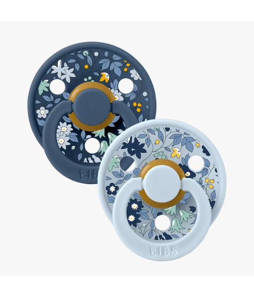 Sucette BIBS x LIBERTY Pack De 2 Chamomile Lawn Baby Blue Mix