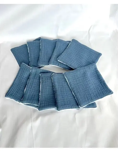 Mini Babounj Lingettes Lavables « Double gaze » en fibre de