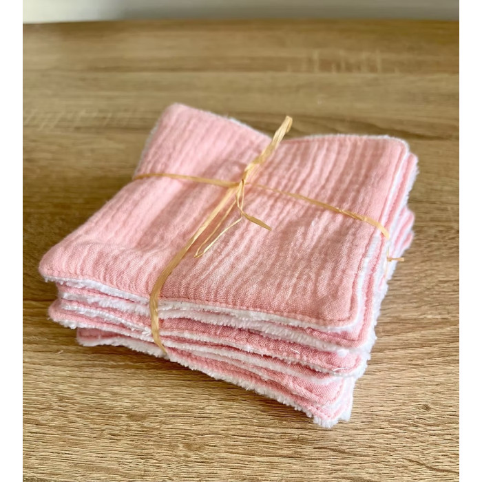 Mini Babounj Lingettes Lavables « Double gaze » en fibre de