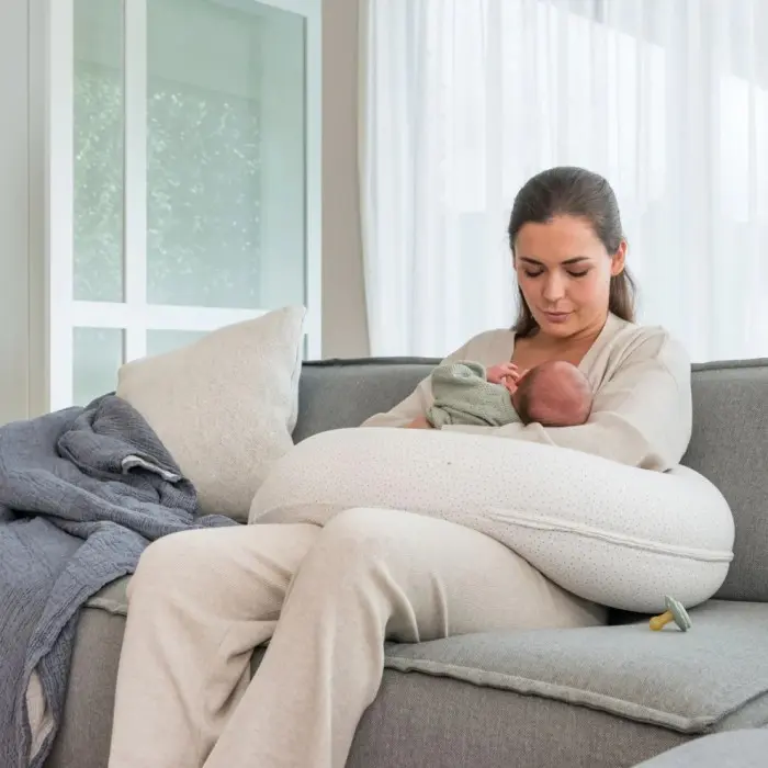 Doomoo Coussin de Grossesse et d'allaitement Buddy Silver Dots